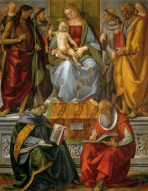 Luca Signorelli Virgin Enthroned with Saints